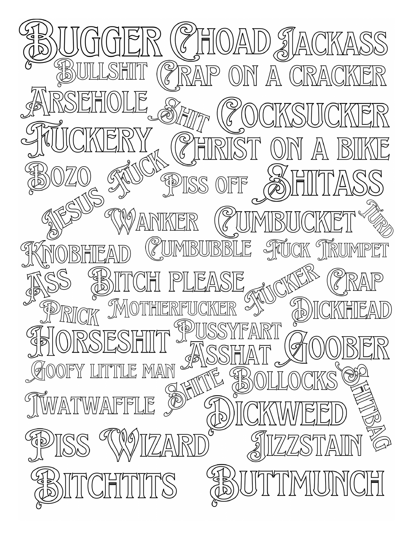 Colorful Language: An Adult Coloring Book by laurameghan