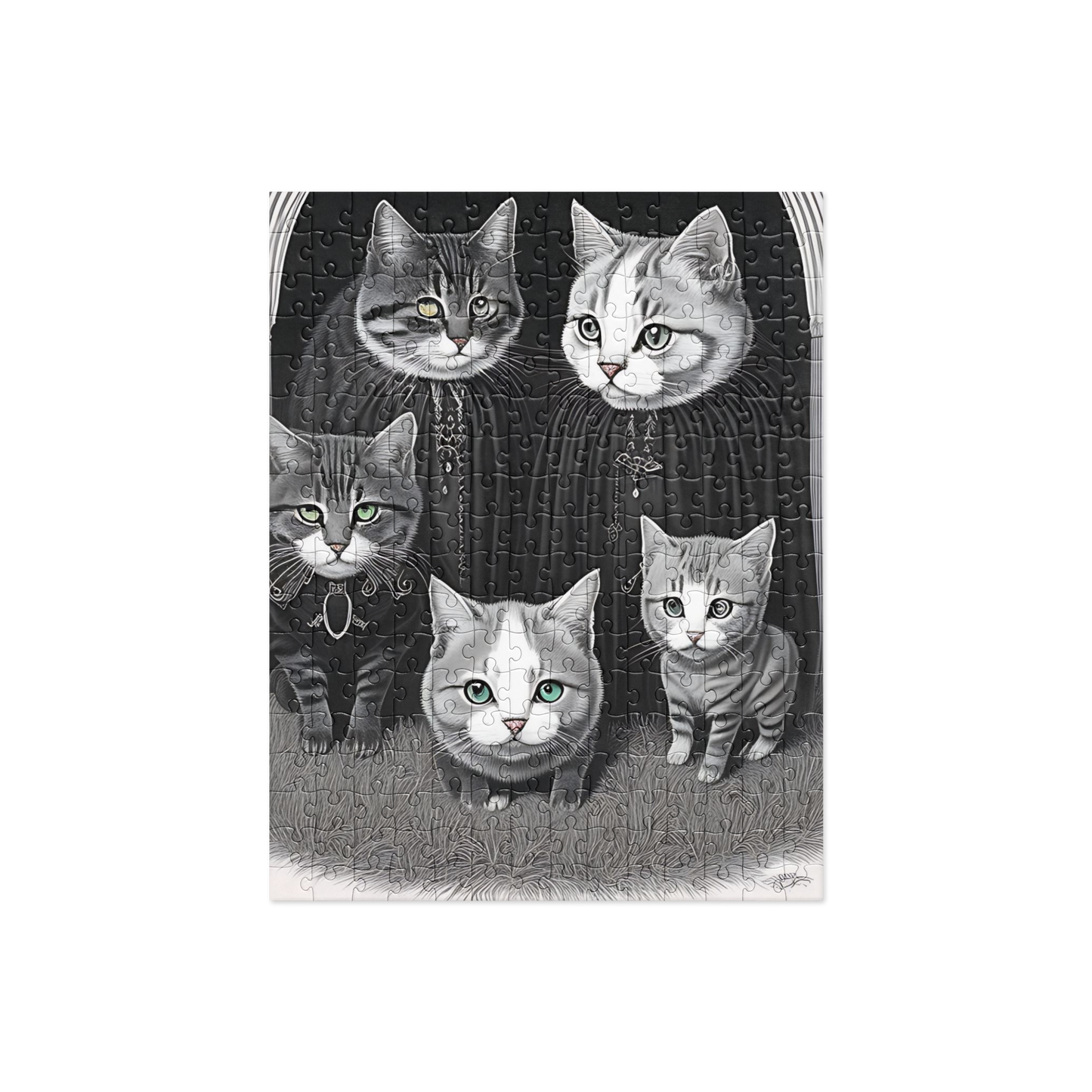 Stoic Felines Jigsaw puzzle by laurameghan