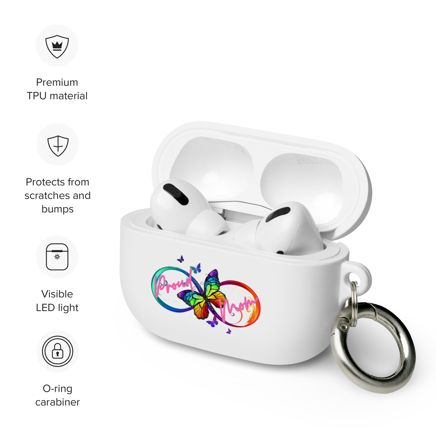 自豪的自闭症妈妈 AirPods® 橡胶保护套,由 lauramegan 出品