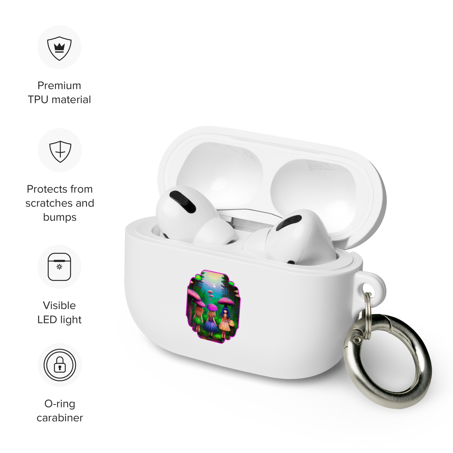 laurameghan 出品的 Proud LGBTQ Momma AirPods® 橡胶保护壳