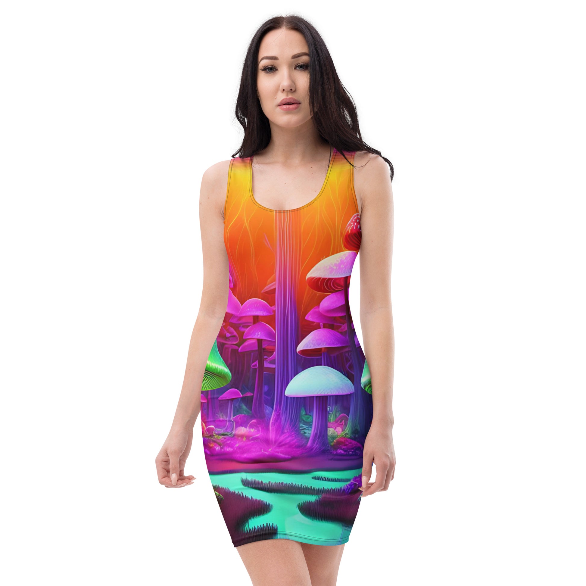 psychedelic bodycon dress Womens Sexy Psychedelic Bodycon Dress Sz S One Shoulder Blush Mark